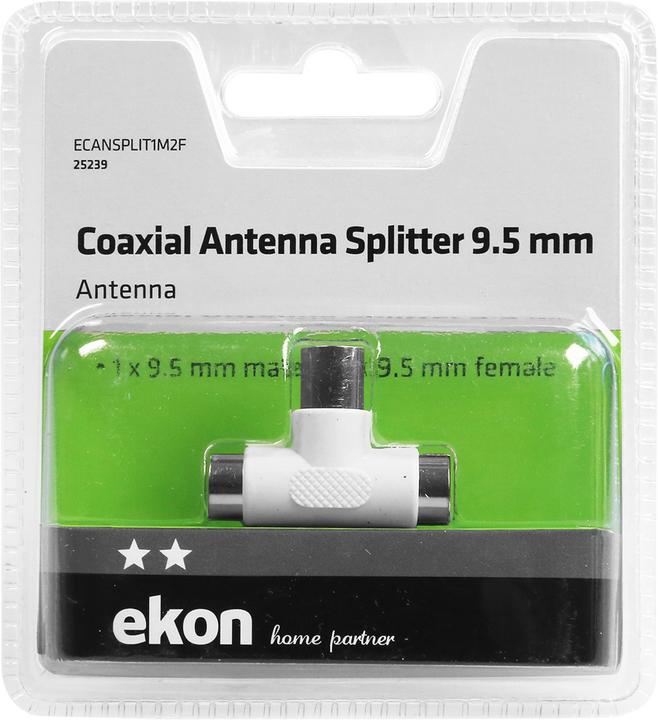 Produktbild Ekon Coaxial antenna splitter with two female outputs (Antennenkabel)