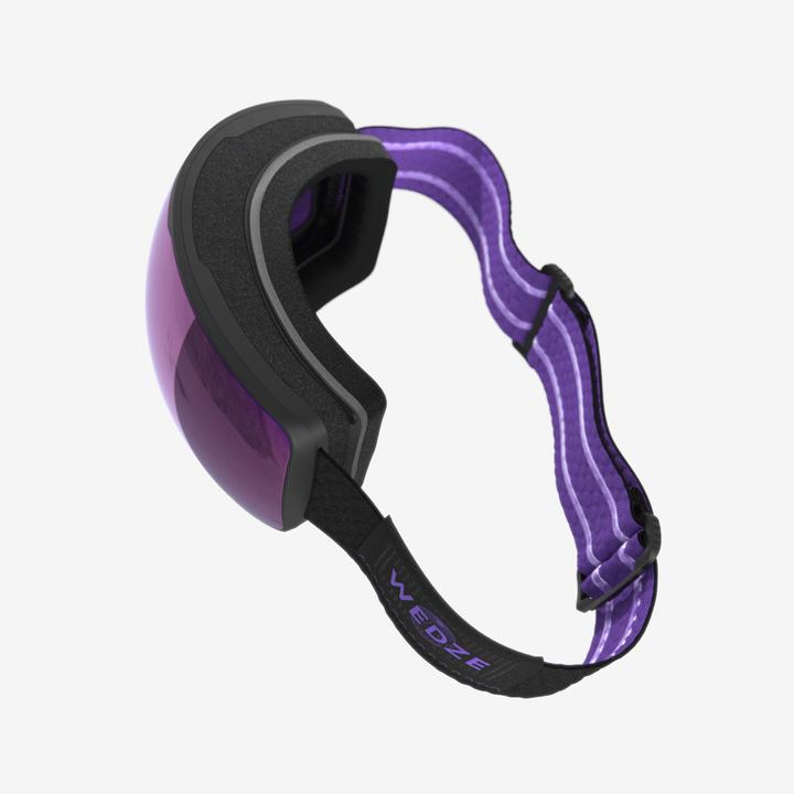 Actual product image Wedze Ski goggles adults/children fair weather - G900 S HD violet
