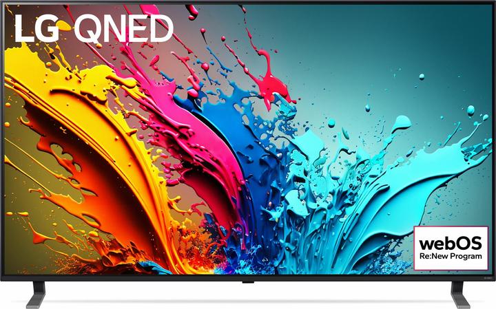 Produktbild LG 55QNED85T6C (138.8 cm (55 Zoll), schwarz, UltraHD/4K, HDR10, Triple-Tuner, KI Prozessor, 120Hz Panel (55", QNED85, QNED, 4K, 2024)