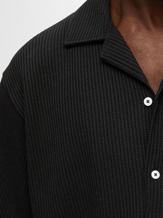 Actual product image Selected Homme Waffle structure short sleeve shirt (M)