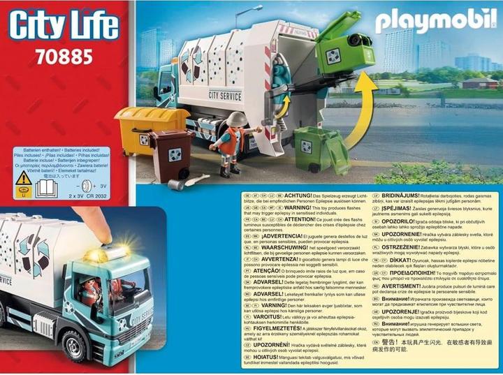 Actual product image Playmobil 70885 Garbage truck with flashing light (70885, Playmobil City Life)