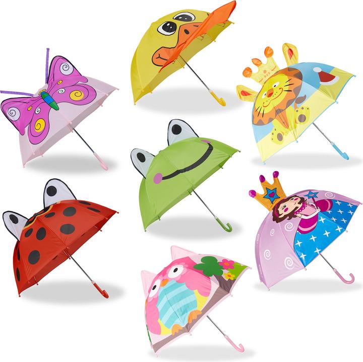 Image du produit Relaxdays Parapluie enfants motif animaux