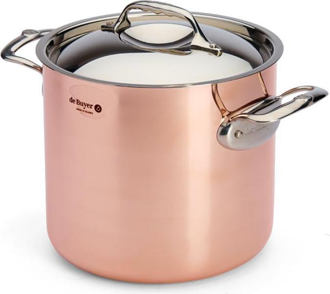 Actual product image de Buyer Prima Matera cooking pot induction, with lid (20 cm, Pot, Copper, Stainless steel)