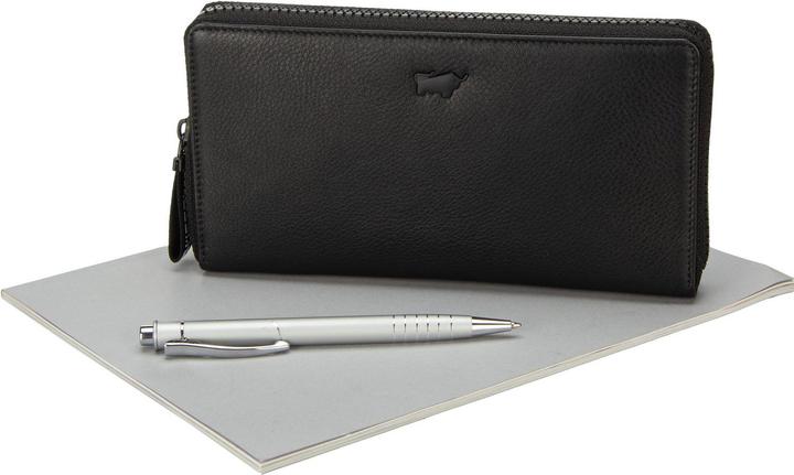 Actual product image Braun Büffel Capri wallet RFID protection leather 19 cm