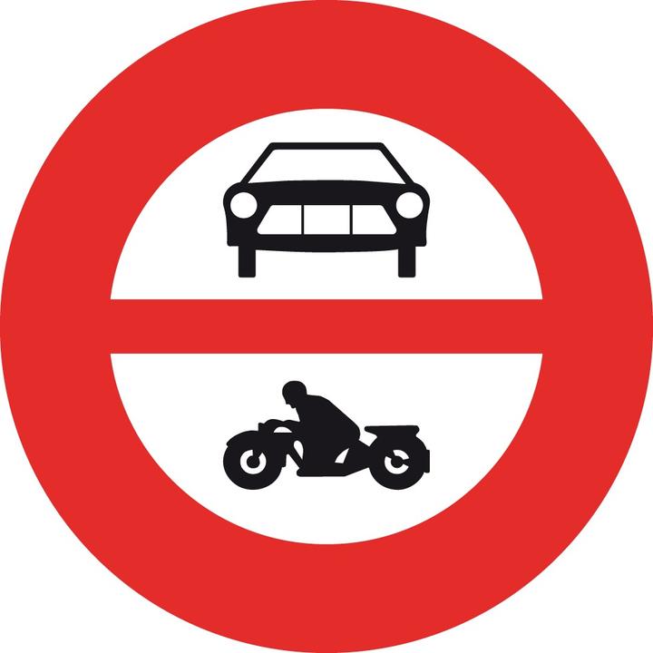 Immagine prodotto Moravia Segnale d'istruzione 2.13, R3, Divieto per veicoli a motore e motociclette