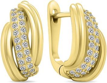 Produktbild Brilio Silver - Elegant gold-plated earrings with zircons EA551Y