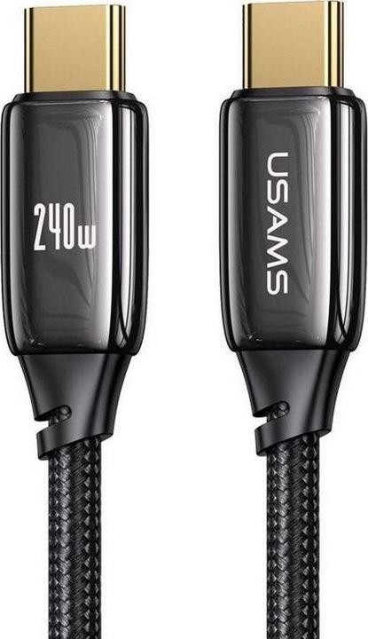 Image du produit Usams Câble de charge type-C vers type-C - noir (2 m, USB 3.1)