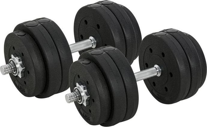 Produktbild Swisshandel24 Kurzhantel Set 30KG Hantelset mit Hantelscheiben für Zuhause Büro Fitnessstudio Stahl PU Schwarz Kra