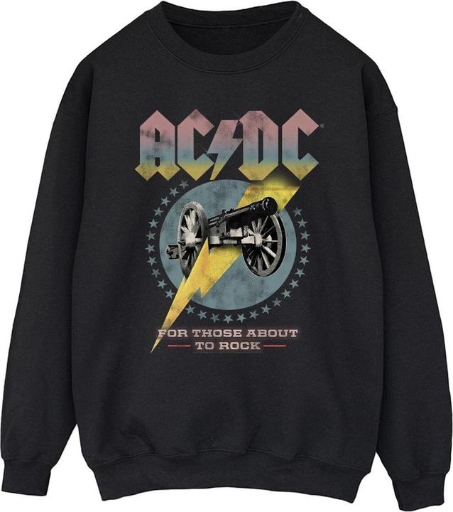 AC/DC Mens For Those About To Rock Sweatshirt aus Baumwolle