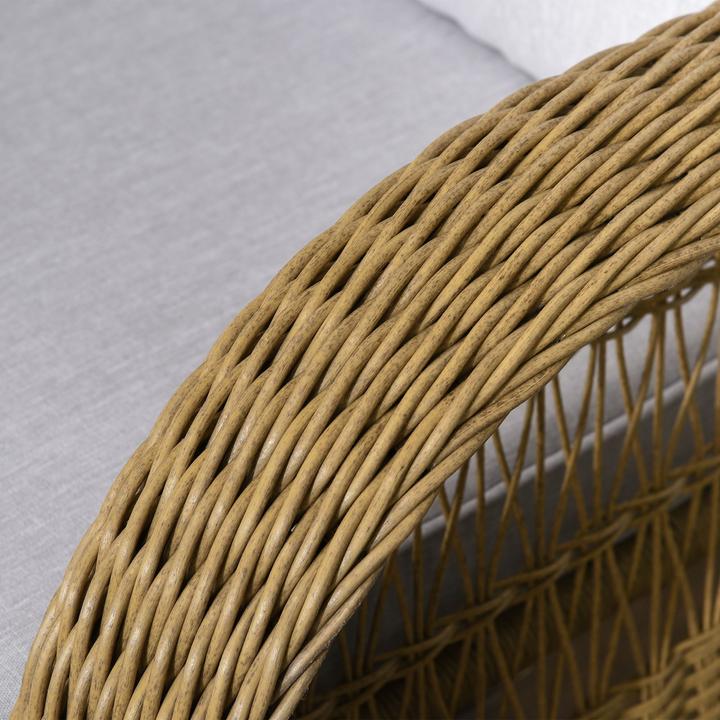 Produktbild Outsunny Rattan Schaukelstuhl mit Sitzkissen