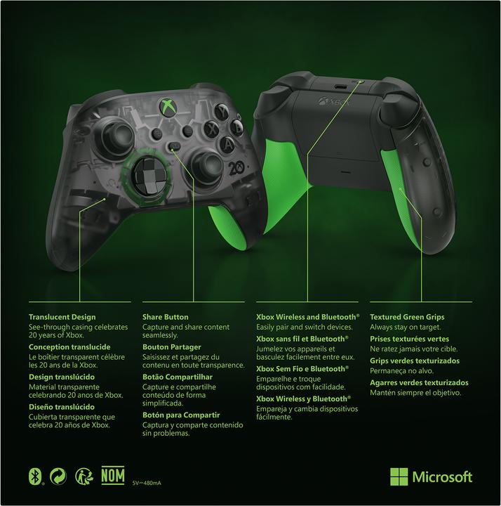Produktbild Microsoft Xbox Wireless Controller - 20th Anniversary Special Edition (PC, Xbox One X, Xbox Series X)