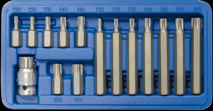 Produktbild SW-Stahl Torx-Garnitur 15-teilig 1/2 Zoll, T 20 - T 55, 04420L (T20 - T55)