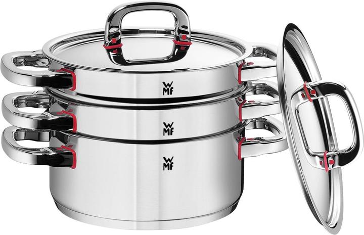 Image du produit WMF Cocotte PREMIUM ONE argentée (20 cm, Cocotte + faitout, Casserole, Acier inoxydable)