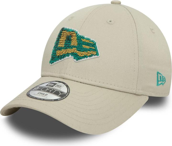 Produktbild New Era 9Forty Kinder Cap - Pailletten Brand Logo Beige (53, 54 C, 52 C)