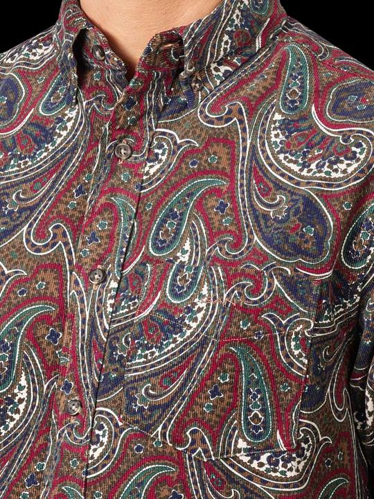 Produktbild GANT Regular Paisley Cord Shirt Long Sleeve Plumped Red (M)