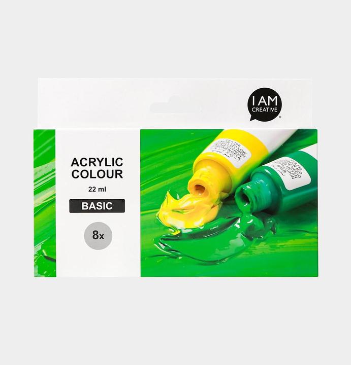 Image du produit I Am Creative Basic Acryl Set, peinture acrylique à base d'eau (Multicolore, 22 ml)