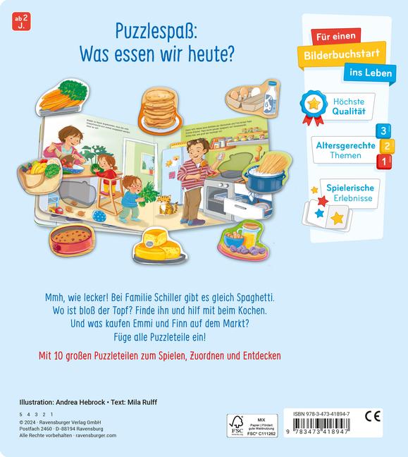Productafbeelding Ravensburger Mijn grote puzzel draaiboek: Dit is wat we vandaag eten (Duits)