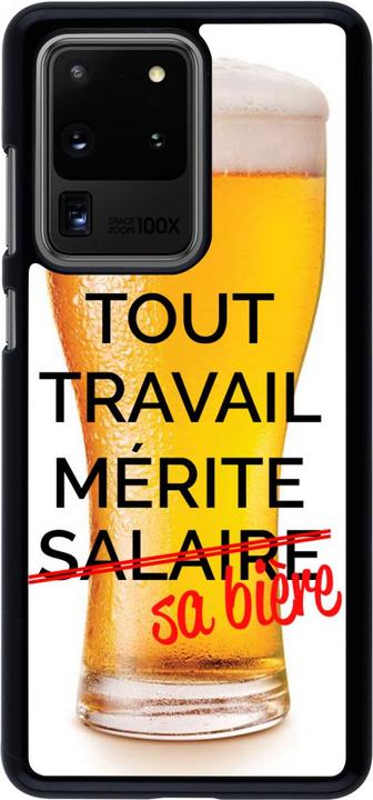 Actual product image PhoneLook Cover Tout travail mérite sa bière (Samsung Galaxy S20 Ultra)