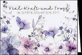 Immagine prodotto Edition Gollong Doppelkarte / Viel Kraft und Trost (Blumen) / quer