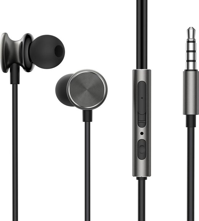 Joyroom JR-EW03 Wired Series In-Ear Metal Wired Earbuds-Dark Gray (Kabelgebunden)