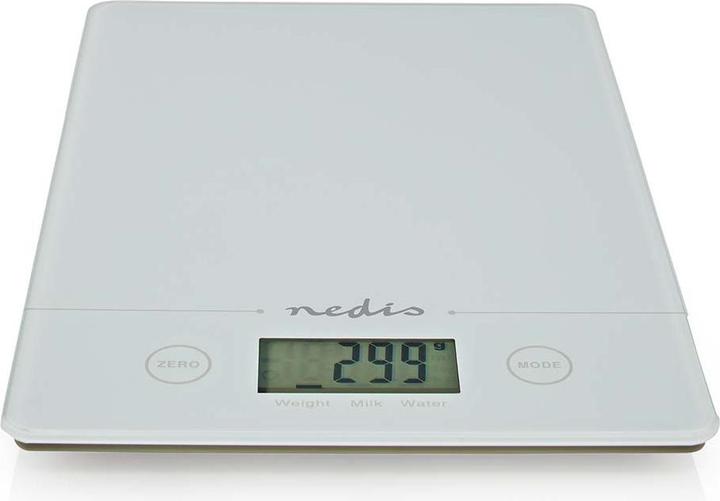 Image du produit Nedis Balances de cuisine | Numérique | Verre / Plastique | Pile CR 2032 | Blanc