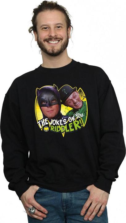 Actual product image Mens Batman TV Series The Riddler Joke Cotton Sweatshirt (XL)