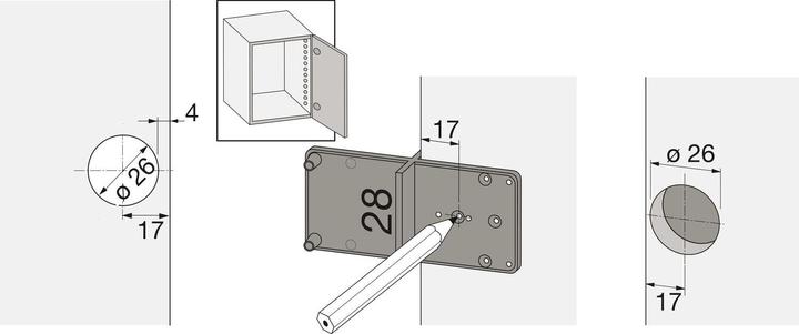 Image du produit Hettich Ankrn-Schablone (Plaque perforée, 1 pcs)