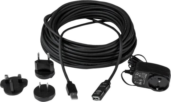 Produktbild StarTech 15m USB 2.0 Repeater Kabel - Aktives USB Verlängerungskabel mit Signalverstärker - 1 x USB Stecke... (15 m, USB 2.0)