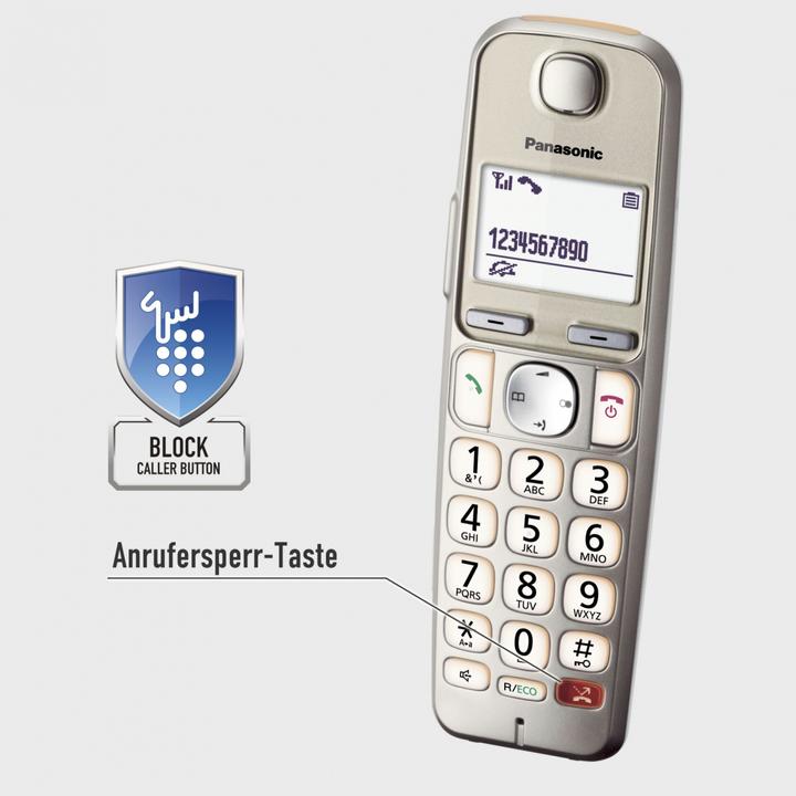 Actual product image Panasonic KX-TGE262GN Duo champagne