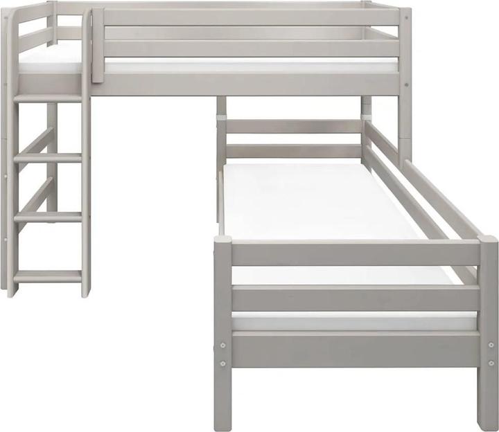 Image du produit Flexa Lit combiné mi-hauteur Classic avec échelle droite (90 x 200 cm)