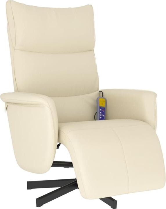 Immagine prodotto VidaXL Sedia per massaggi con poggiapiedi in similpelle crema, colore