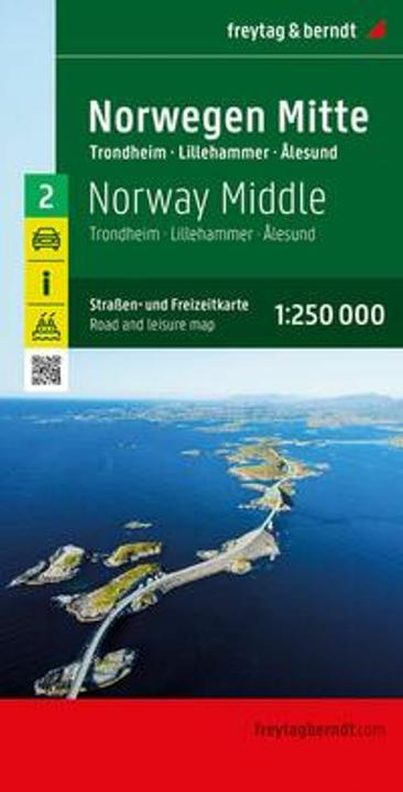 Produktbild Norwegen Mitte, Strassen- und Freizeitkarte 1:250.000, freytag & berndt (freytag & berndt, Deutsch, Englisch, Niederländisch, Slowakisch, Tschechisch, Italienisch, Norwegisch, Spanisch)