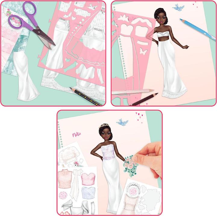 Produktbild Depesche 11491 TOPModel - Create your Wedding Special Malbuch, Mal- und Stickerbuch mit 60 Seiten in
