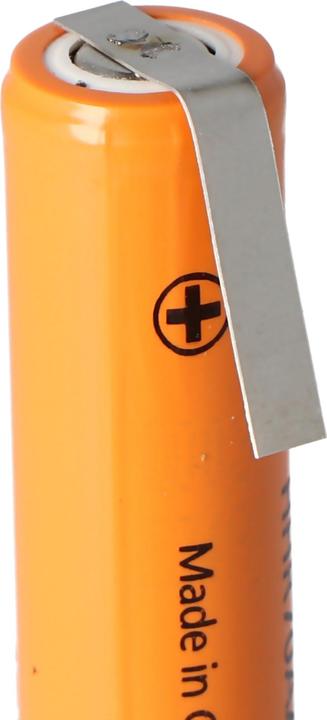 Immagine prodotto Panasonic Batteria ricaricabile Sanyo HR-AAAU NiMH Micro AAA Tariffa Flat Top con capocorda di saldatura a U (AAA, 730 mAh)