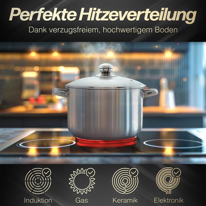 Actual product image Beyond Stainless steel 24cm with glass lid & removable strainer insert (24 cm, Pot, Stainless steel)