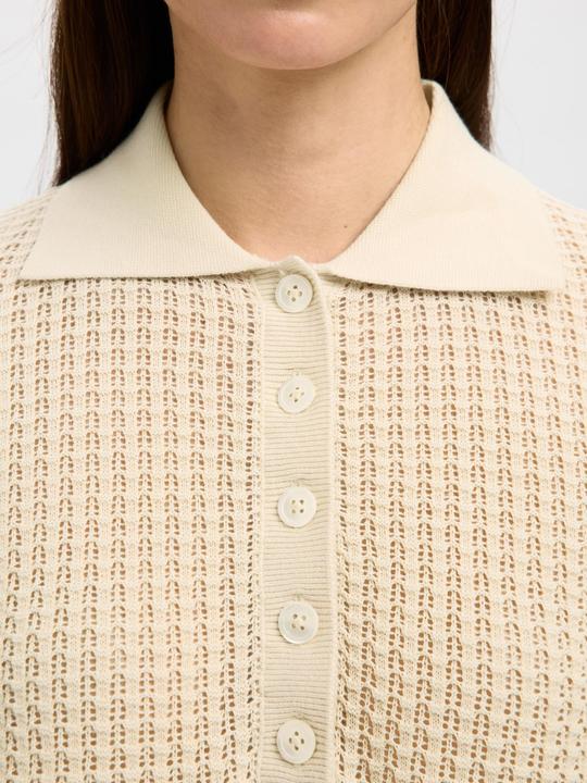 Produktbild Selected Femme Baumwoll Polohemd aus Strick (L)