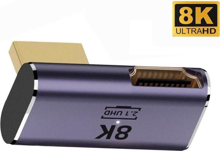 Image du produit PowerGuard Adaptateur HDMI vers HDMI 2.1 8K à angle de 90 degrés Right Up Low Profile (HDMI)