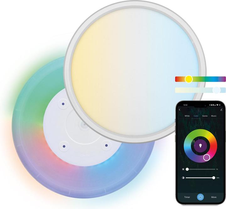 Image du produit KSIX Plafon LED Duo Intelligent Cct-Rgb 24w 42cm (2450 lm)