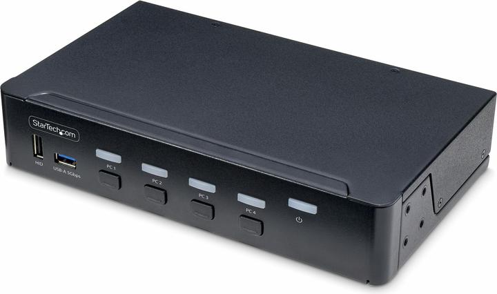 Actual product image StarTech com 4-Port DisplayPort KVM Switch, Single 4K 60Hz Monitor, 6x USB Ports, Push-Button & Hotk