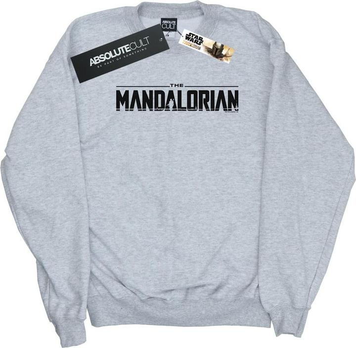 Actual product image Star Wars Mens The Mandalorian Logo Sweatshirt (L)