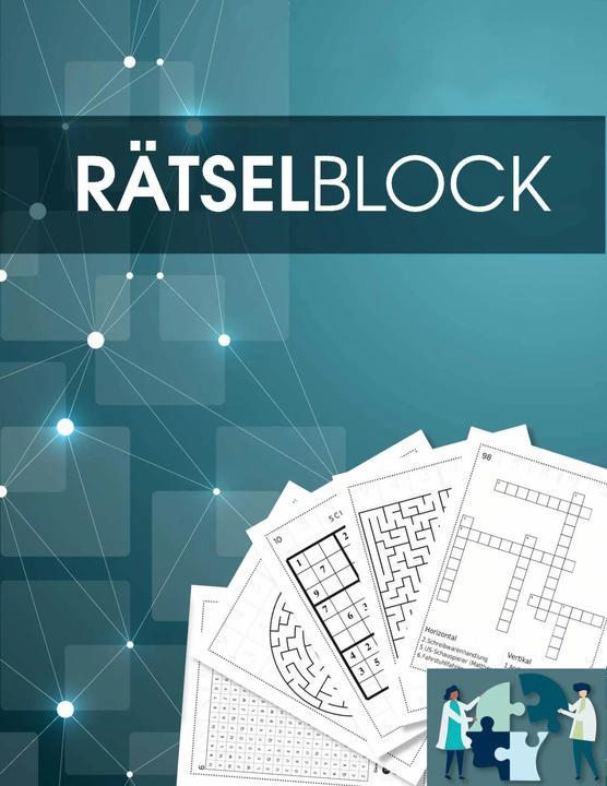 Image du produit Livre et bloc de casse-têtes pour adultes et seniors - sudoku, mots croisés, casse-têtes logiques (Allemand, Énigme de la dépendance, 2018)