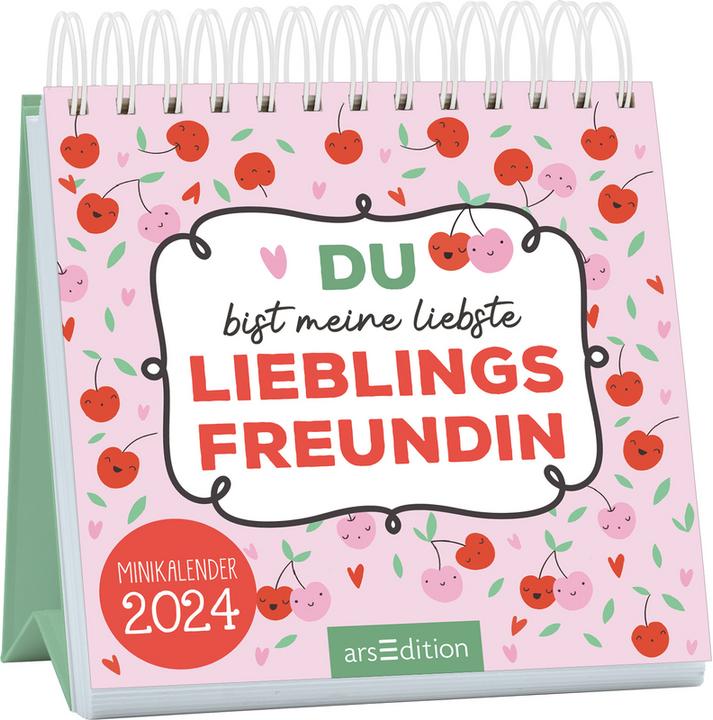 Image du produit Mini calendrier mensuel Tu es mon amie préférée 2024 (115 x 115 mm, Allemand)