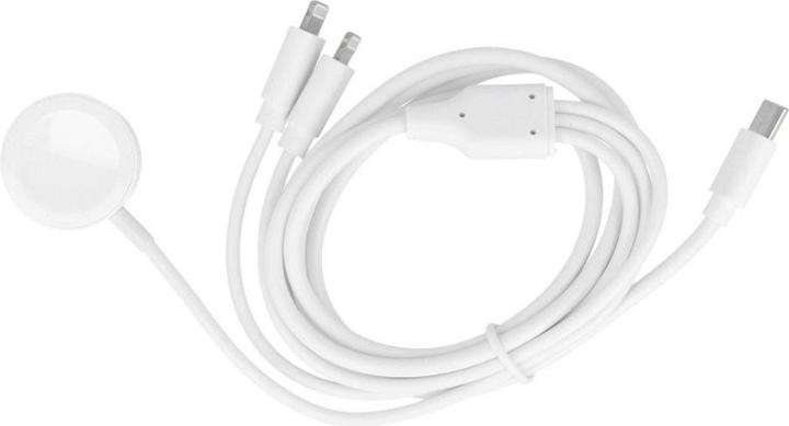Image du produit OEM Cable Cable 3in1 Type C to 2 x Lightning / Apple Watch 3W 2A C3168 1,2 m white (1.20 m, USB 3.2 Gen 1)