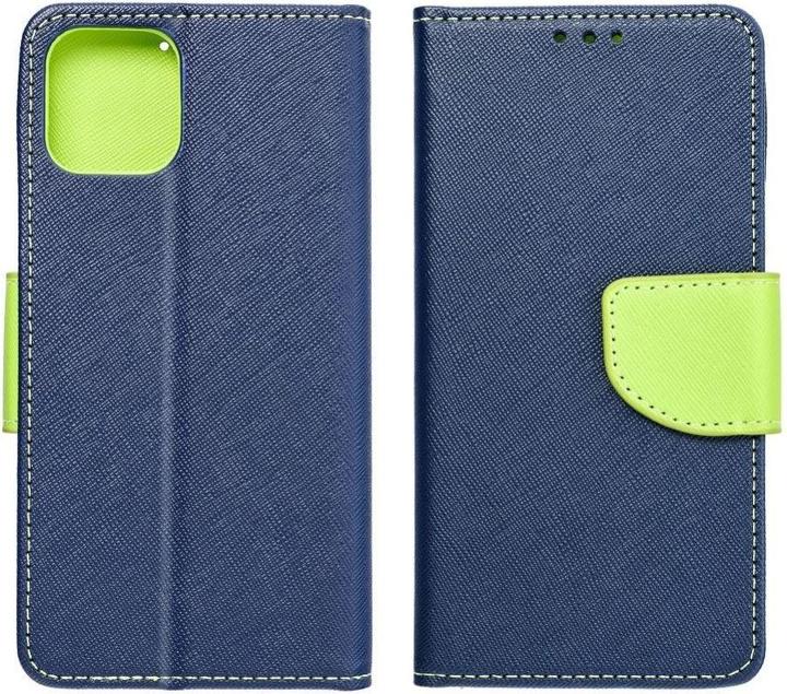 Actual product image Fancy Book Book case OEM for SAMSUNG S22 Plus navy / lime (Samsung Galaxy S22+)