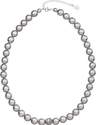 Image du produit Evolution Group - Pearl necklace with bead with Preciosa crystals 32011.3 light gray