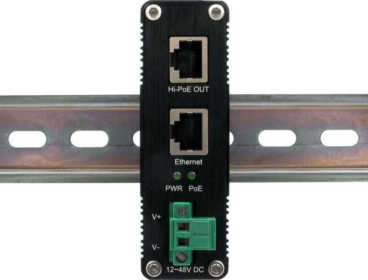 Produktbild Exsys Industrial PoE+ Gigabit Injektor 60W (802.3at (PoE+), 802.3bt (PoE++), 802.3af (PoE), 60 W)