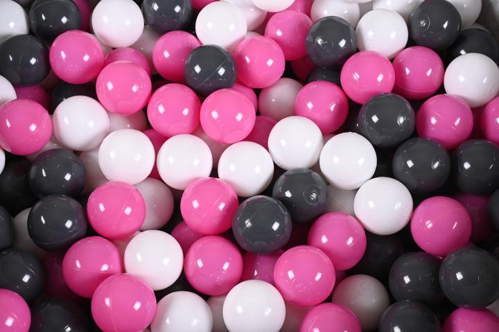 Actual product image Knorrtoys Ball pool soft - "Grey white clouds" - 300 balls cream/grey/rose