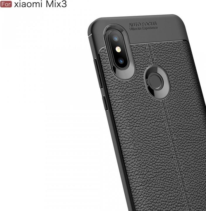 Actual product image Screenguard Xiaomi Mi Mix 3 Sleeve Leather Design TPU Cover (Mi Mix 3)