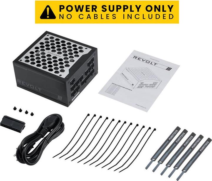 Immagine prodotto Phanteks Revolt 1200W Platinum, ATX 3.0, PCIe 5.0, completamente modulare - 1200 Watt, nero (1200 W)