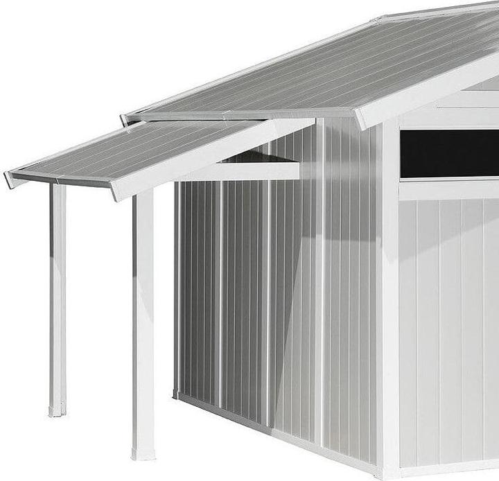 Actual product image Grosfillex canopy for plastic shed, 119 x 222 x 188 cm, grey-white